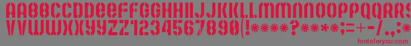 Mutefruit Font – Red Fonts on Gray Background