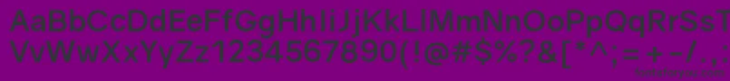 フォントGravityBold – 紫の背景に黒い文字