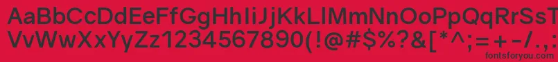 GravityBold Font – Black Fonts on Red Background