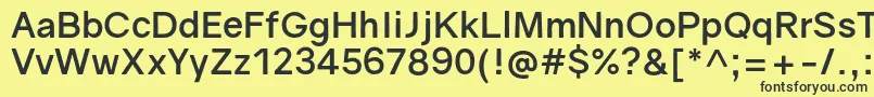 GravityBold Font – Black Fonts on Yellow Background