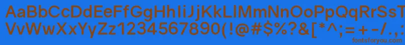GravityBold Font – Brown Fonts on Blue Background