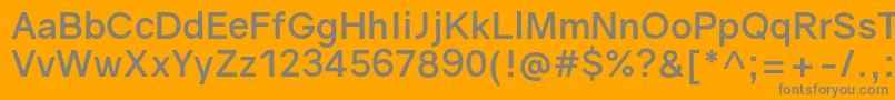 GravityBold Font – Gray Fonts on Orange Background