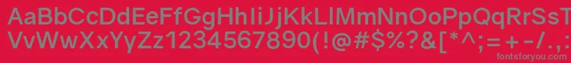 GravityBold Font – Gray Fonts on Red Background