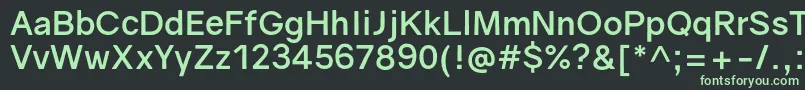 GravityBold Font – Green Fonts on Black Background