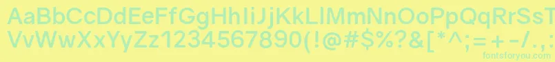 GravityBold Font – Green Fonts on Yellow Background