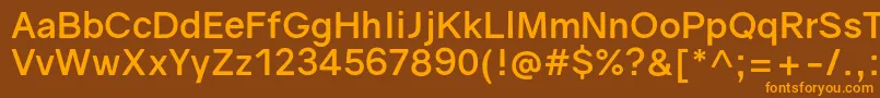 GravityBold Font – Orange Fonts on Brown Background