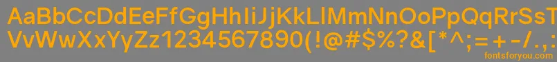 GravityBold Font – Orange Fonts on Gray Background