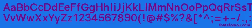 GravityBold Font – Purple Fonts on Blue Background