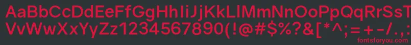 GravityBold Font – Red Fonts on Black Background