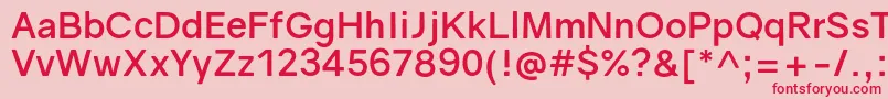 GravityBold Font – Red Fonts on Pink Background