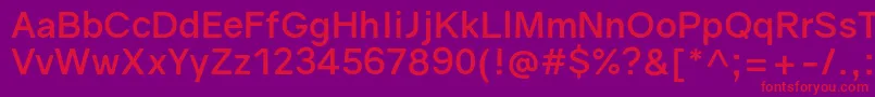 GravityBold Font – Red Fonts on Purple Background