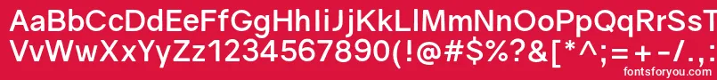 Шрифт GravityBold – белые шрифты на красном фоне