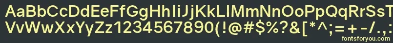GravityBold Font – Yellow Fonts on Black Background
