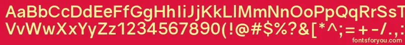 Шрифт GravityBold – жёлтые шрифты на красном фоне