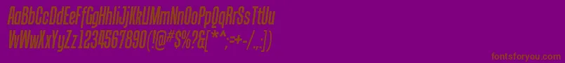 fuente TandellergItalic – Fuentes Marrones Sobre Fondo Morado
