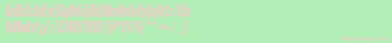 TandellergItalic Font – Pink Fonts on Green Background