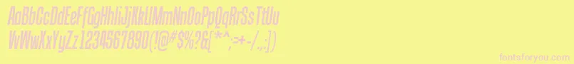 TandellergItalic Font – Pink Fonts on Yellow Background