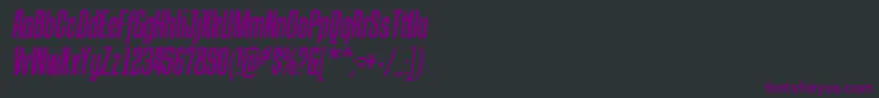 TandellergItalic Font – Purple Fonts on Black Background