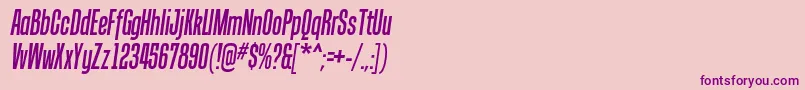 TandellergItalic Font – Purple Fonts on Pink Background