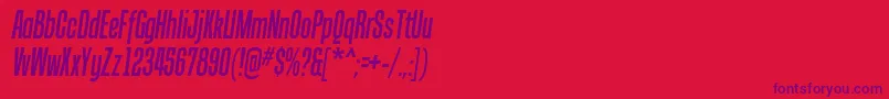 TandellergItalic Font – Purple Fonts on Red Background