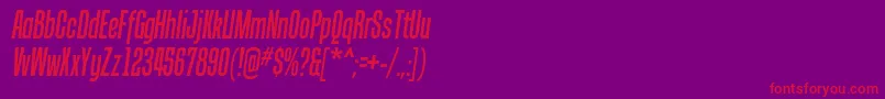 TandellergItalic Font – Red Fonts on Purple Background