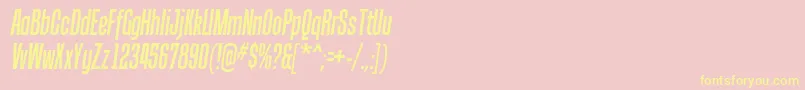 TandellergItalic Font – Yellow Fonts on Pink Background