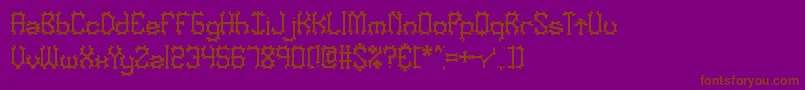 Nymonak Font – Brown Fonts on Purple Background