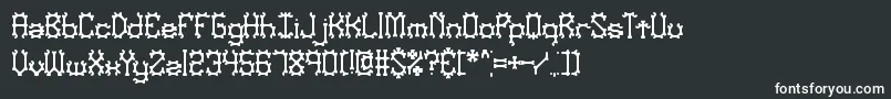 Nymonak Font – White Fonts on Black Background