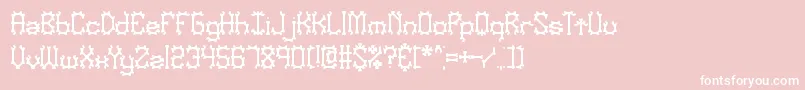 Nymonak Font – White Fonts on Pink Background