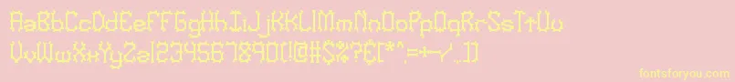 Nymonak Font – Yellow Fonts on Pink Background