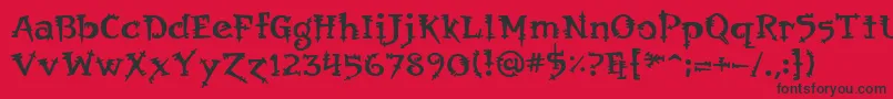 Orbus Font – Black Fonts on Red Background