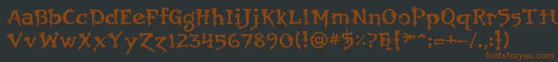 Orbus Font – Brown Fonts on Black Background