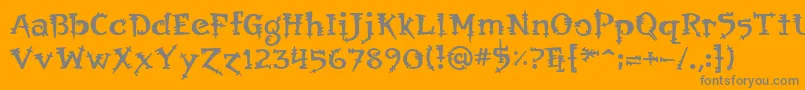 Orbus Font – Gray Fonts on Orange Background