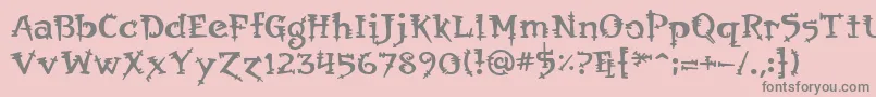 Orbus-Schriftart – Graue Schriften auf rosa Hintergrund
