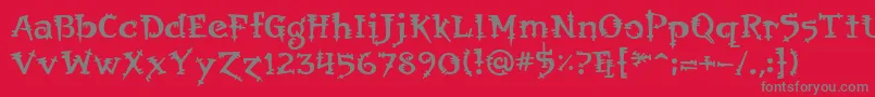 Orbus Font – Gray Fonts on Red Background