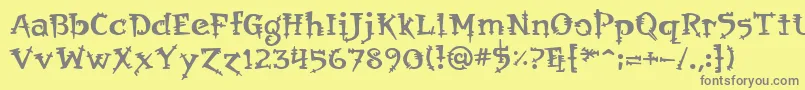 Weitere Informationen zur Orbus-Schriftart Orbus-Schriftart – Graue Schriften auf gelbem Hintergrund