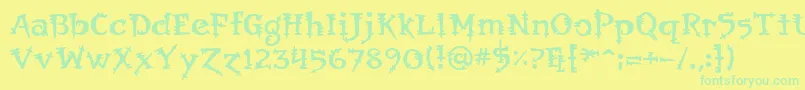 Orbus Font – Green Fonts on Yellow Background