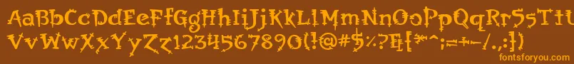 Orbus Font – Orange Fonts on Brown Background