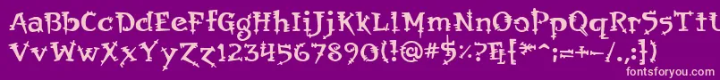 Orbus Font – Pink Fonts on Purple Background