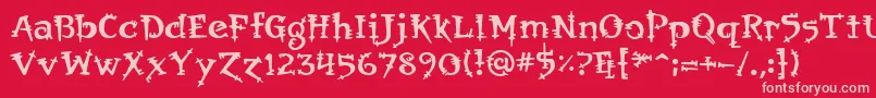 Orbus Font – Pink Fonts on Red Background