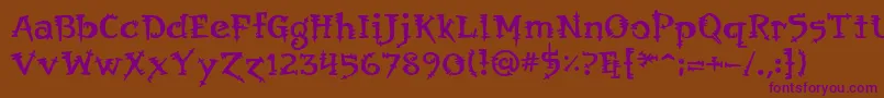 Orbus Font – Purple Fonts on Brown Background