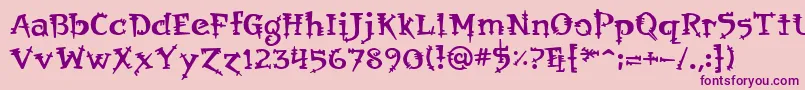 Orbus-Schriftart – Violette Schriften auf rosa Hintergrund