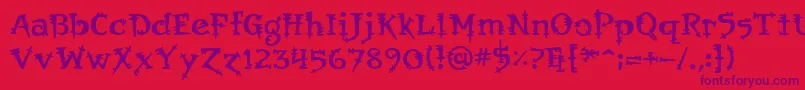 Orbus Font – Purple Fonts on Red Background