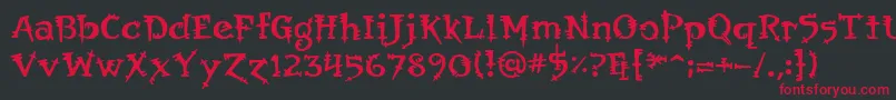 Orbus Font – Red Fonts on Black Background