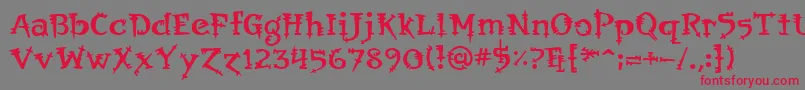 Orbus Font – Red Fonts on Gray Background