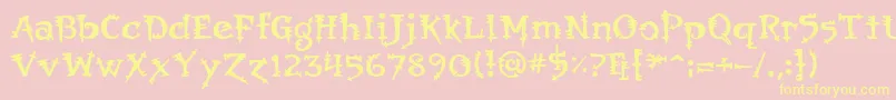 Orbus Font – Yellow Fonts on Pink Background