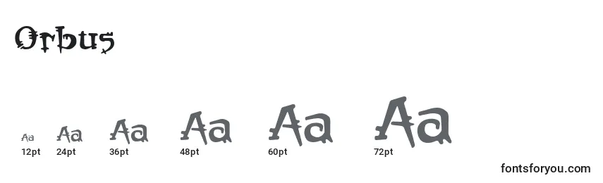 Orbus Font Sizes