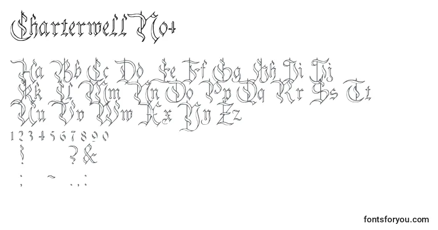 Czcionka CharterwellNo4 – alfabet, cyfry, specjalne znaki