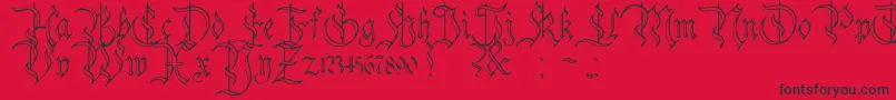 CharterwellNo4 Font – Black Fonts on Red Background