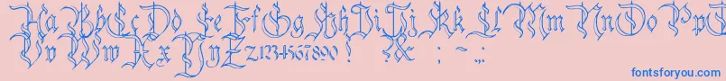 CharterwellNo4 Font – Blue Fonts on Pink Background